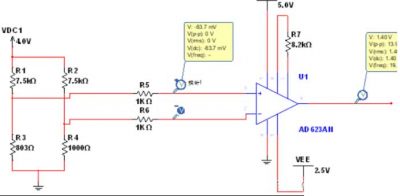 AD620 PT100 acquisition solution