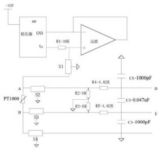 Aerospace airborne PT1000 acquisition circuit