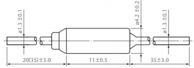 THERMAL FUSE RY 10A 250V Dimension