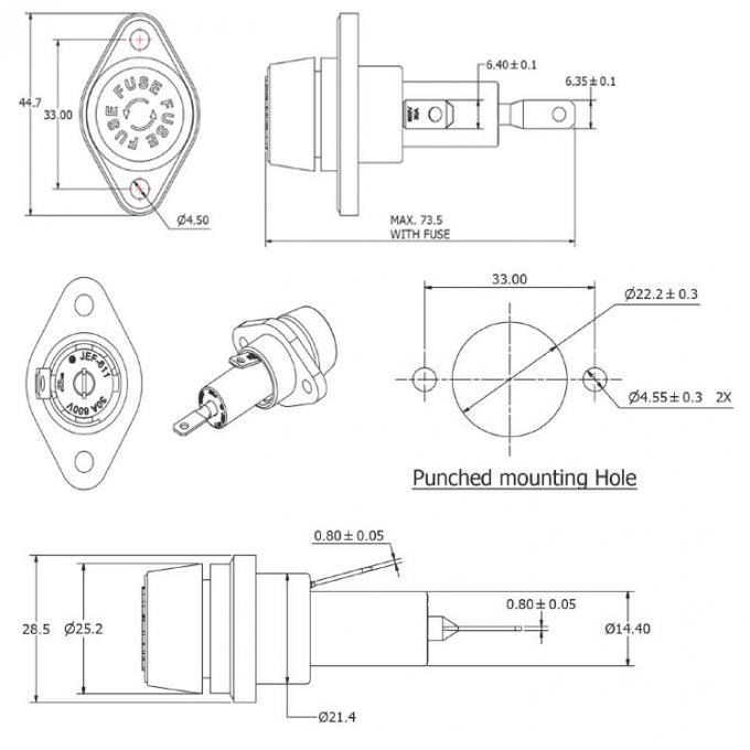 Drawing of R3-18 fuse holder