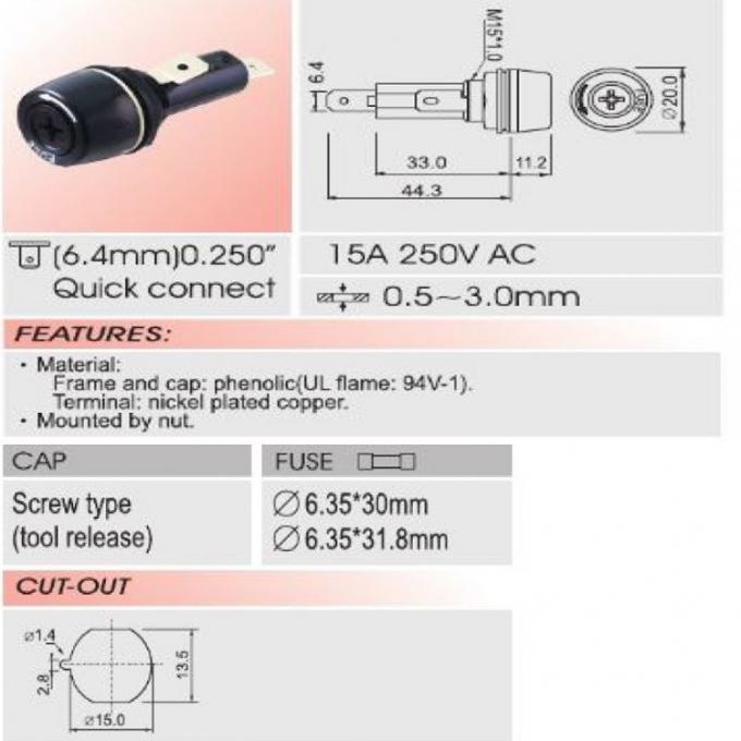 Drawing of R3-53 fuse holder