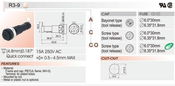 Drawing of R3-9 fuse holder