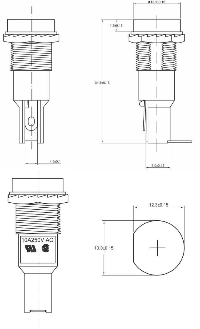 Drawing of SCI R3-11 fuse holder