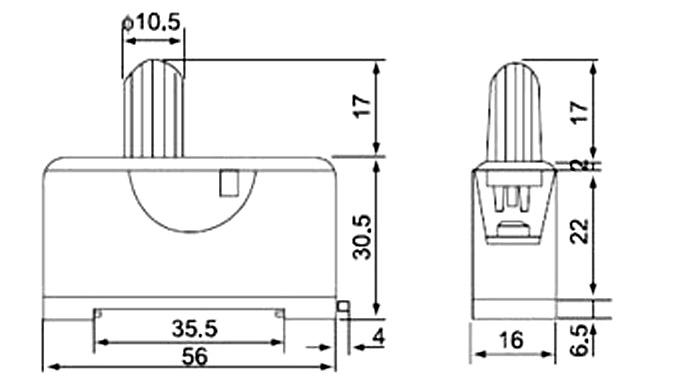 Drawing of the FS-101 fuse holder