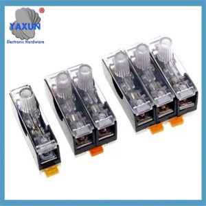 FS-103 3P Fuse Holder for 6x30 fuses Din Rail Mount Fuse Box 10A 250V LED Indicator 6x32 Fuse Block