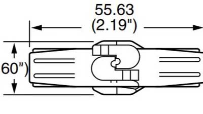 Twist Lock 3AG In Line Fuse Holder Drawing