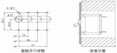 交流电 / DC HYDRAULIC-MAGNETIC CIRCUIT BREAKERS mounting dimensions