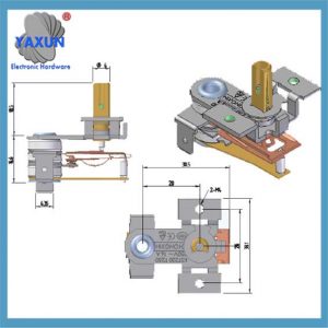 Adjustable KST Bimetal Thermostat Switch For Electric Iron, Rice Cooker