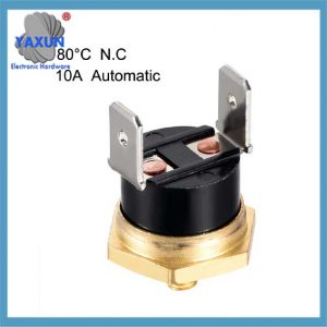 Uxcell KSD301 Thermostat, Temperature Control Switch 80°C Copper M4 Normally Closed