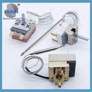 Embedded adjustable temperature switch for deep fryer, 300 degree grill