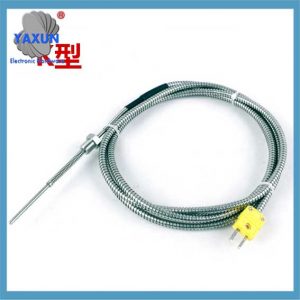 With yellow male plug Spring-loaded thermocouple K type