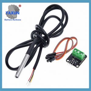 DS18B20 Temperature Sensor Digital Thermometer Probe + Terminal Adapter Module with Wire Set