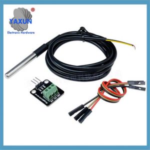 DS18B20 Waterproof Temperature Sensor Probe + Terminal Adapter Module with Wire Set