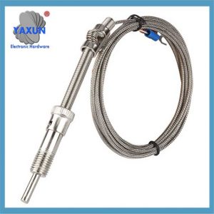 K-E type compression spring thermocouple, pt100 temperature sensor probe