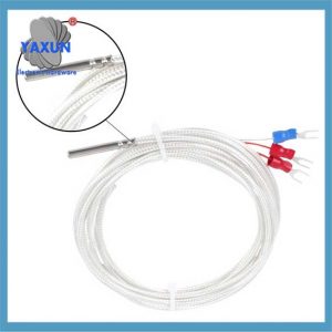 RTD Pt100 Temperature Sensor Probe, Waterproof Stainless Steel Three Wire High Precise -50℃ to 200℃ 6.6 Feet Wire