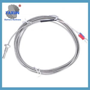 PT100 Temperature Sensor Probe WRNJ‑M6 2 Wire System 0~750℃ Waterproof J Type Thermistor Temp Stainless Steel Probe for PID Temperature Controller